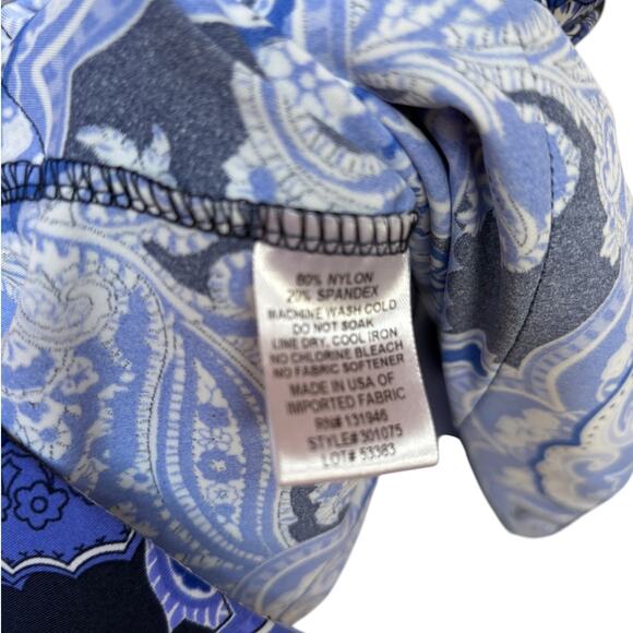 Jude Connally Sleeveless Paisley Pullover Top with Same Fabric Wide Trim size S - Picture 10 of 12